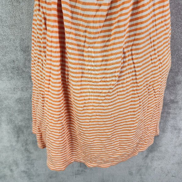 Women's BCBGMAXAZRIA Strapless Orange & White Striped Dress  Size M - Picture 3 of 11